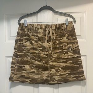 LOFT Camo Mini Skirt in Olive and Khaki